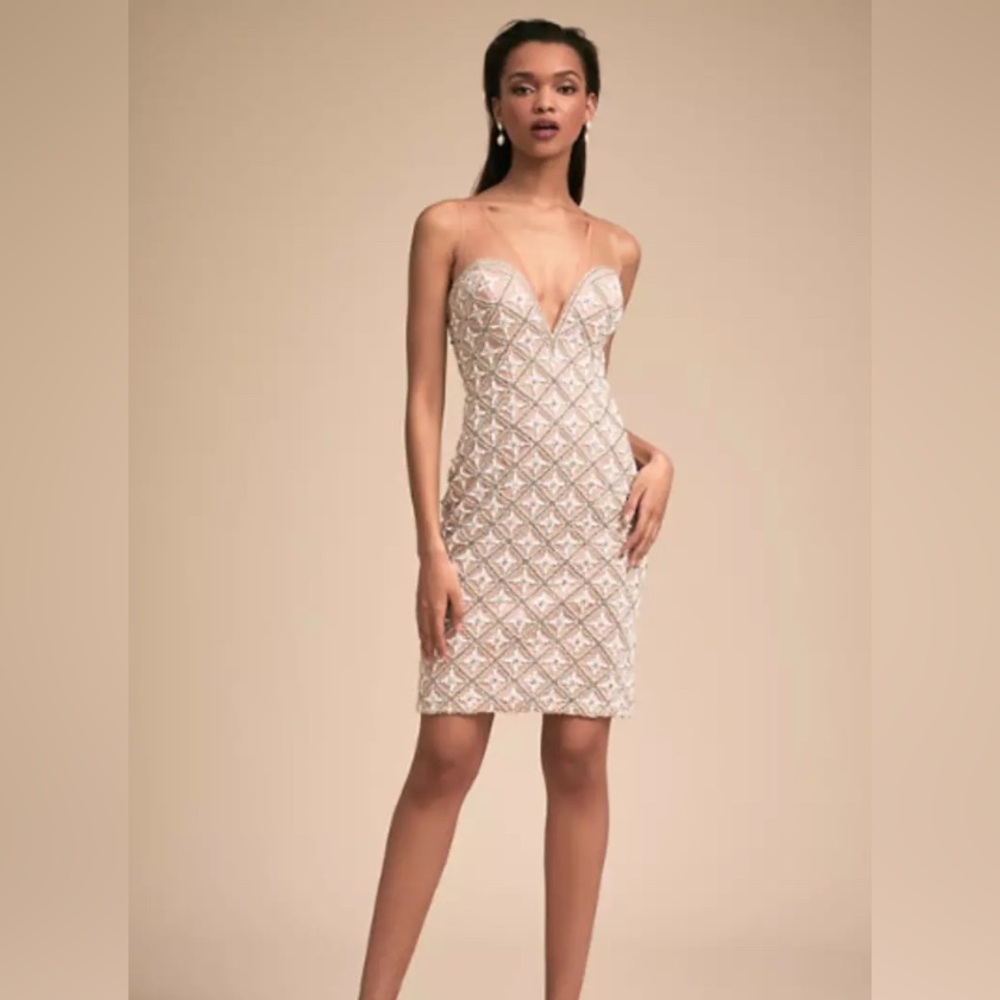 Elegant Cream Strapless Dress